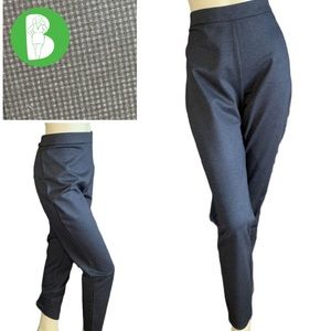 SO SHOW GRAY LIGHT CHECKERED PRINT PONTE KNIT PULL ON TROUSERS NWT (XL)